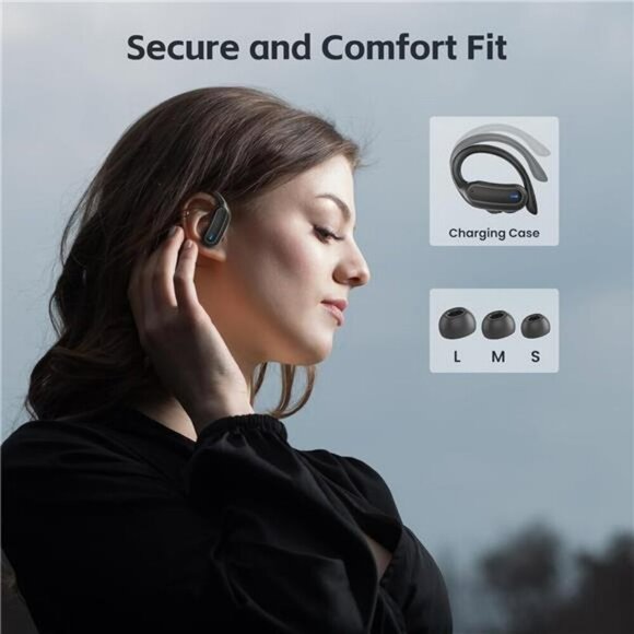 Bluetooth 5.4 Wireless Earbuds Noise Cancelling Waterproof Sport Headphones - Picture 3 of 7